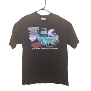 Vintage 90s Men's Car Tee Sz L Brickyard 400 Indy Motor Speedway